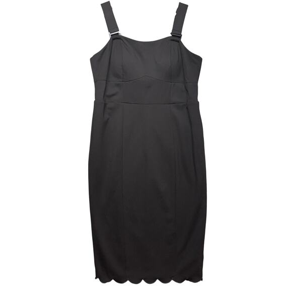 Melissa McCarthy Seven7 Black Convertible Sleeveless Fitted Dress Women 1X - Picture 1 of 8